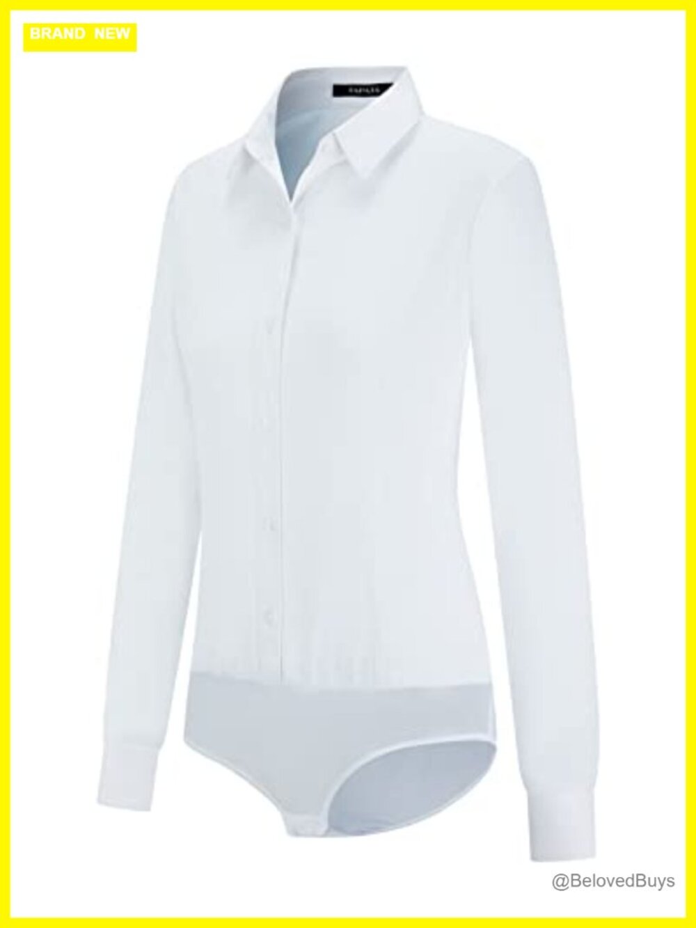 Tapata Women's Button Down Bodysuit Blouse Long Sleeve Office Work Shirt